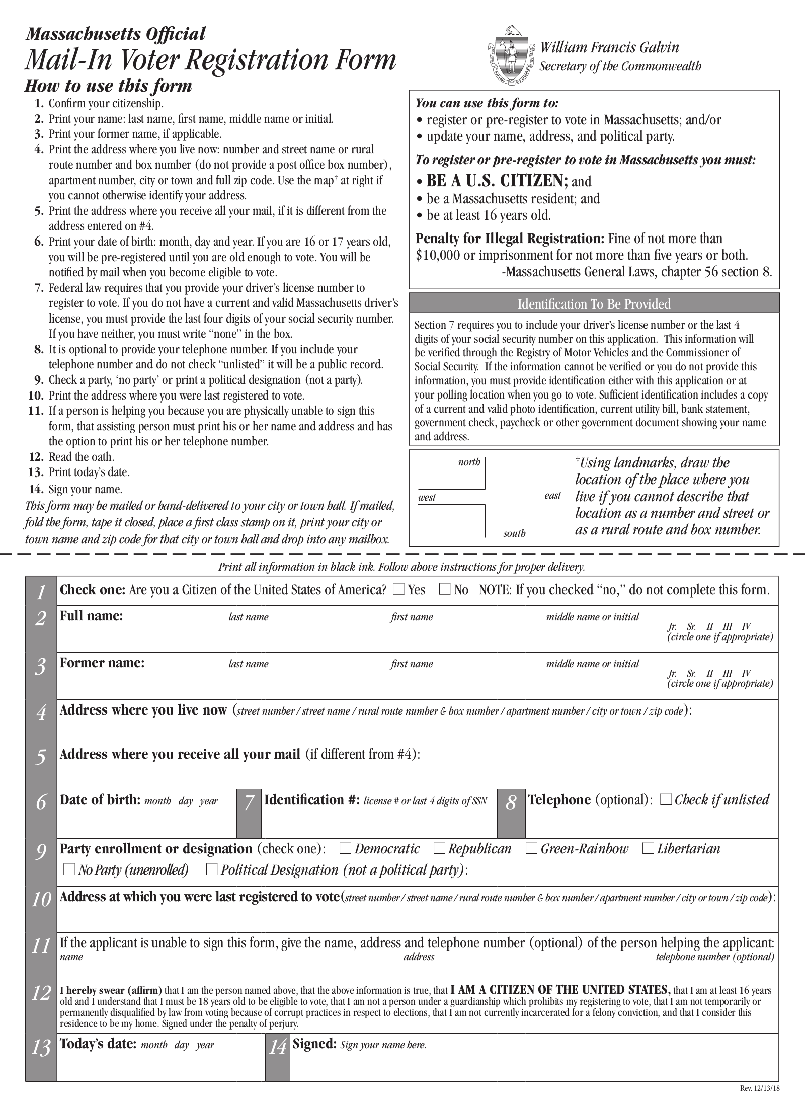 Massachusetts Voter Registration Form – Register to Vote in MA
