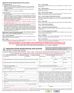 Missouri Voter Registration Form – Register to Vote in MO
