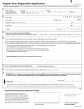 Free Virginia Voter Registration Form - Register to Vote in VA - PDF ...