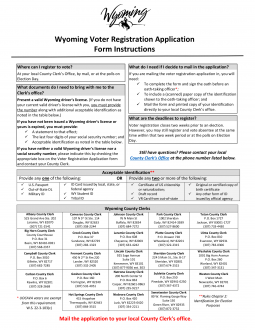 Wyoming Voter Registration Form – Register to Vote in WY