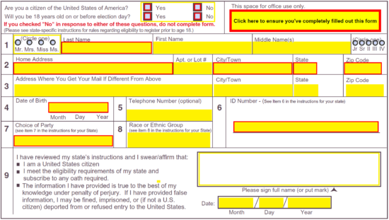 California Voter Registration Form Printable Printable Forms Free Online