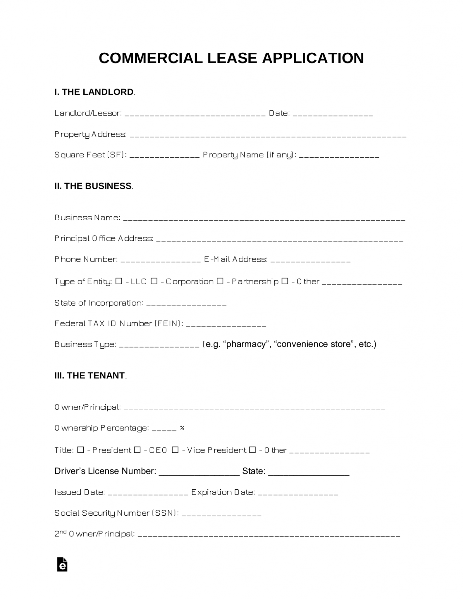Free Commercial Month to Month Lease Agreement PDF Word EForms