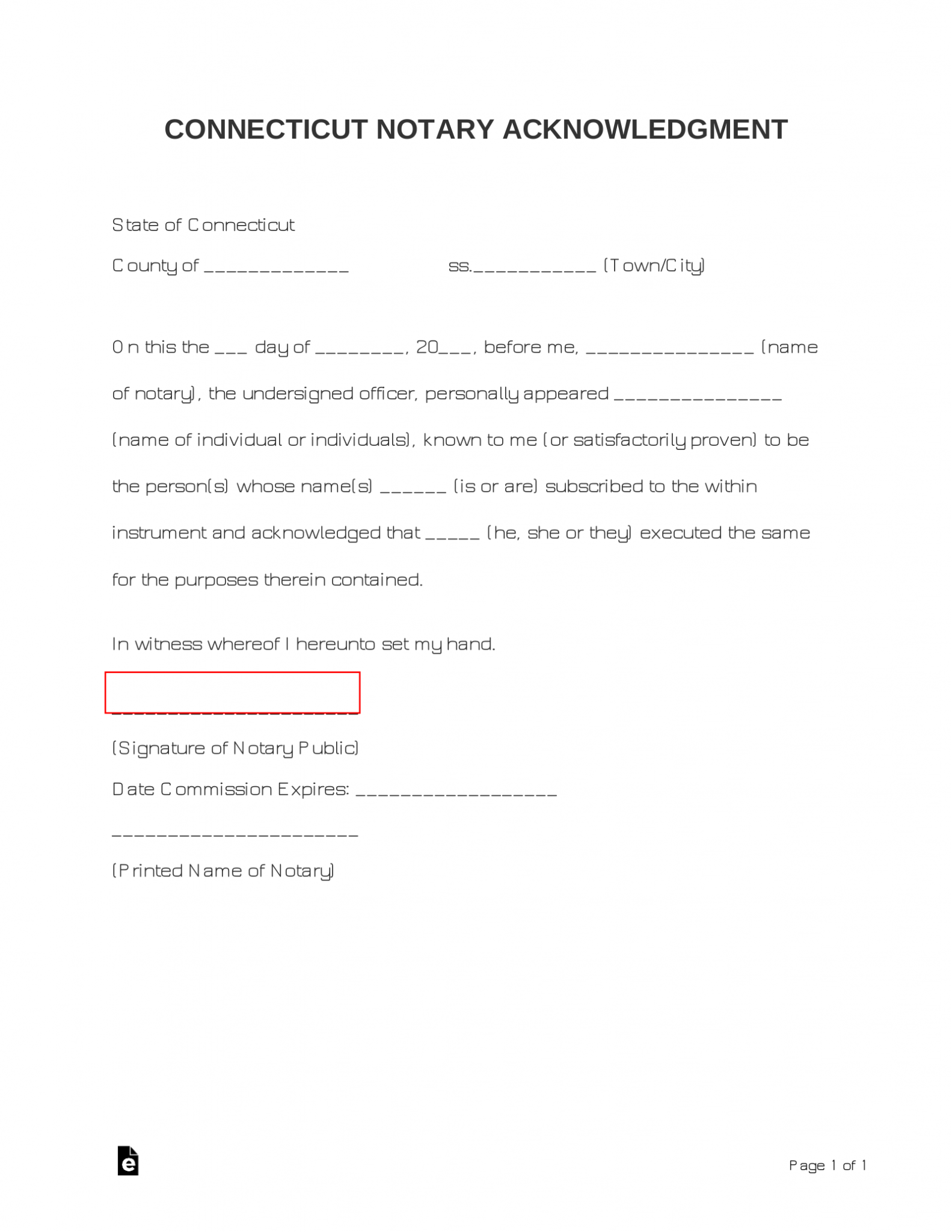 free-connecticut-notary-acknowledgment-form-pdf-word-eforms