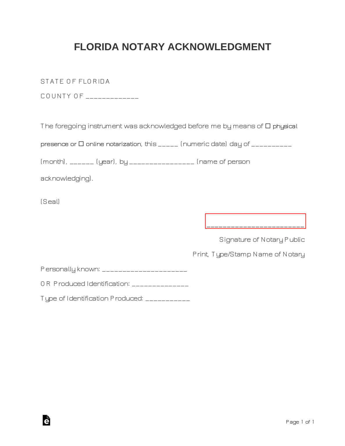 Printable notary forms - railsalo