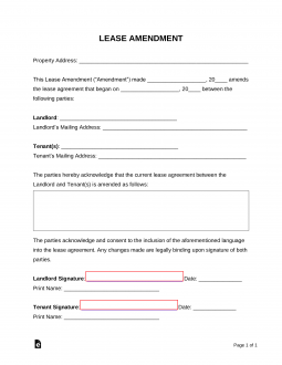 Lease Amendment Forms (5)