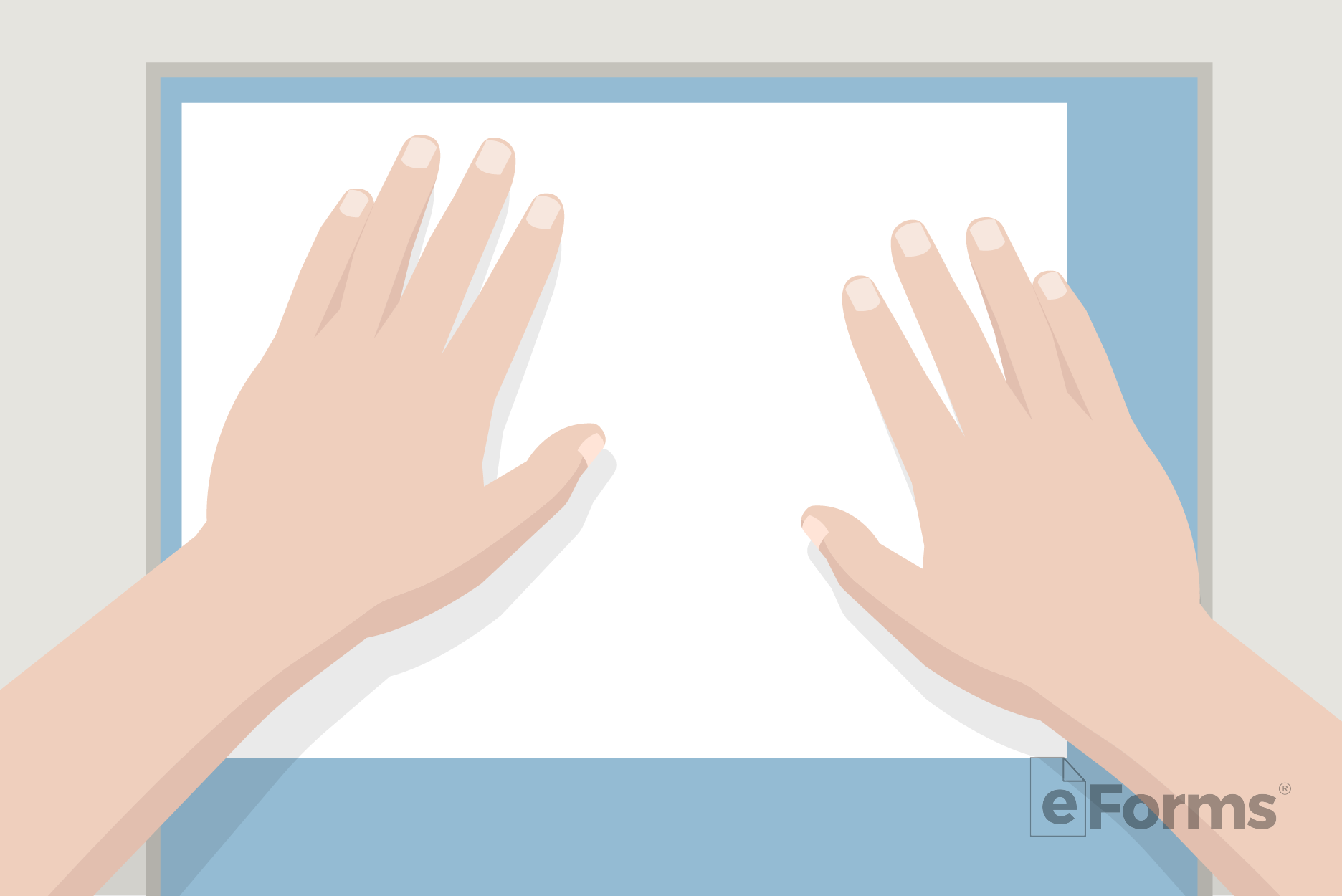 pair of hands placing document on copy machine.