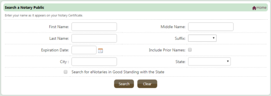 notary public search fields