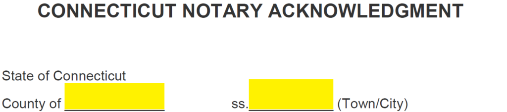 Free Connecticut Notary Acknowledgment Form - PDF | Word – eForms