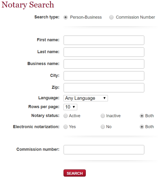 notary search fields