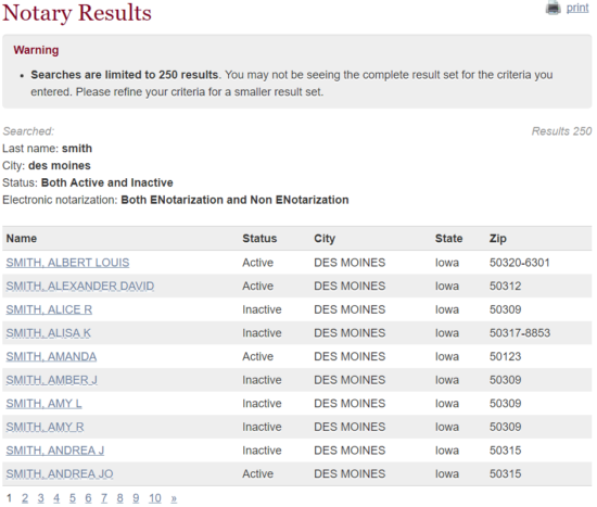 notary search results