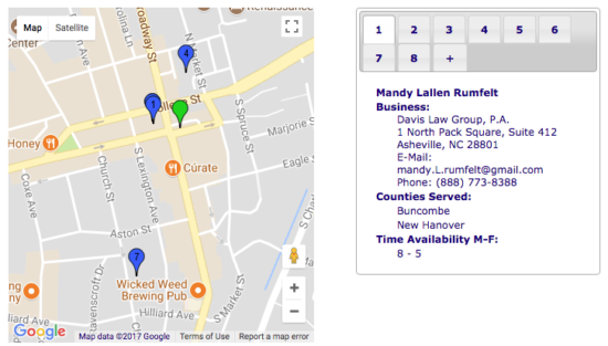 map and contact information of notary public 