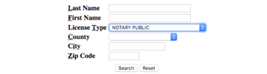 license type notary public