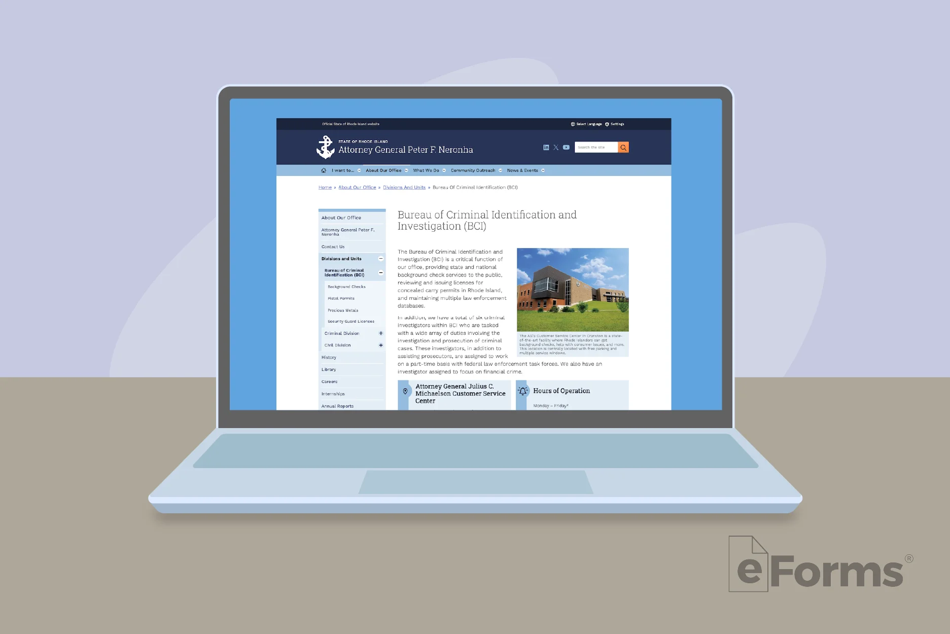 Laptop displaying security page of website.