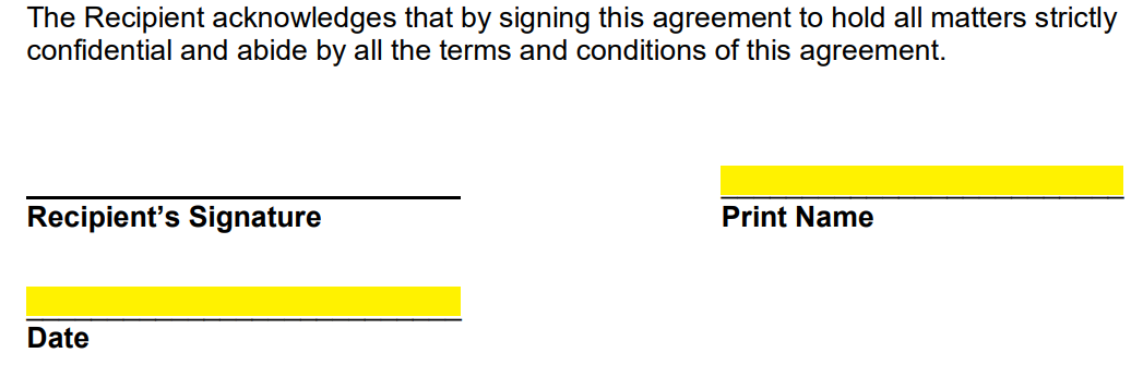 Free Business (Sale) Non-Disclosure Agreement (NDA) - PDF | Word – eForms