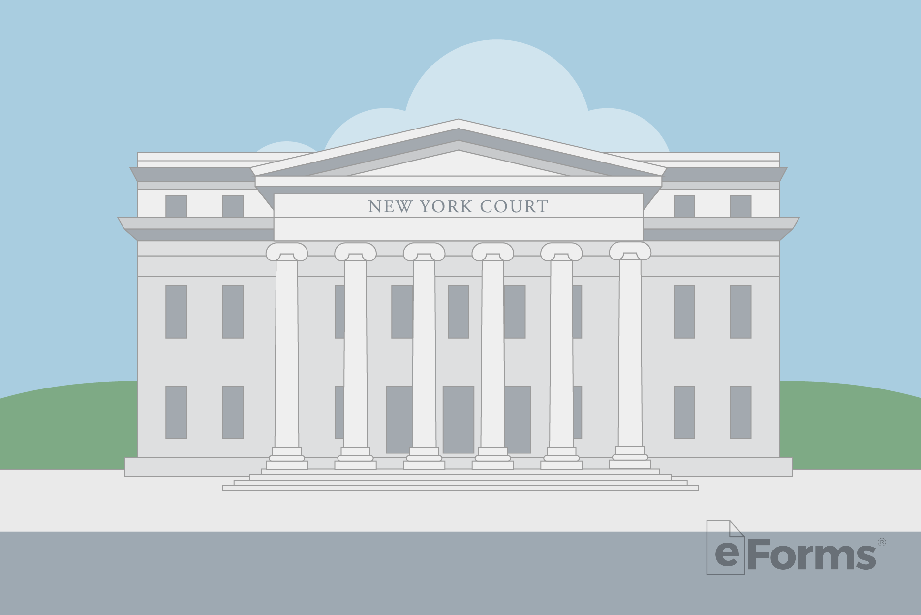 New York State court building.