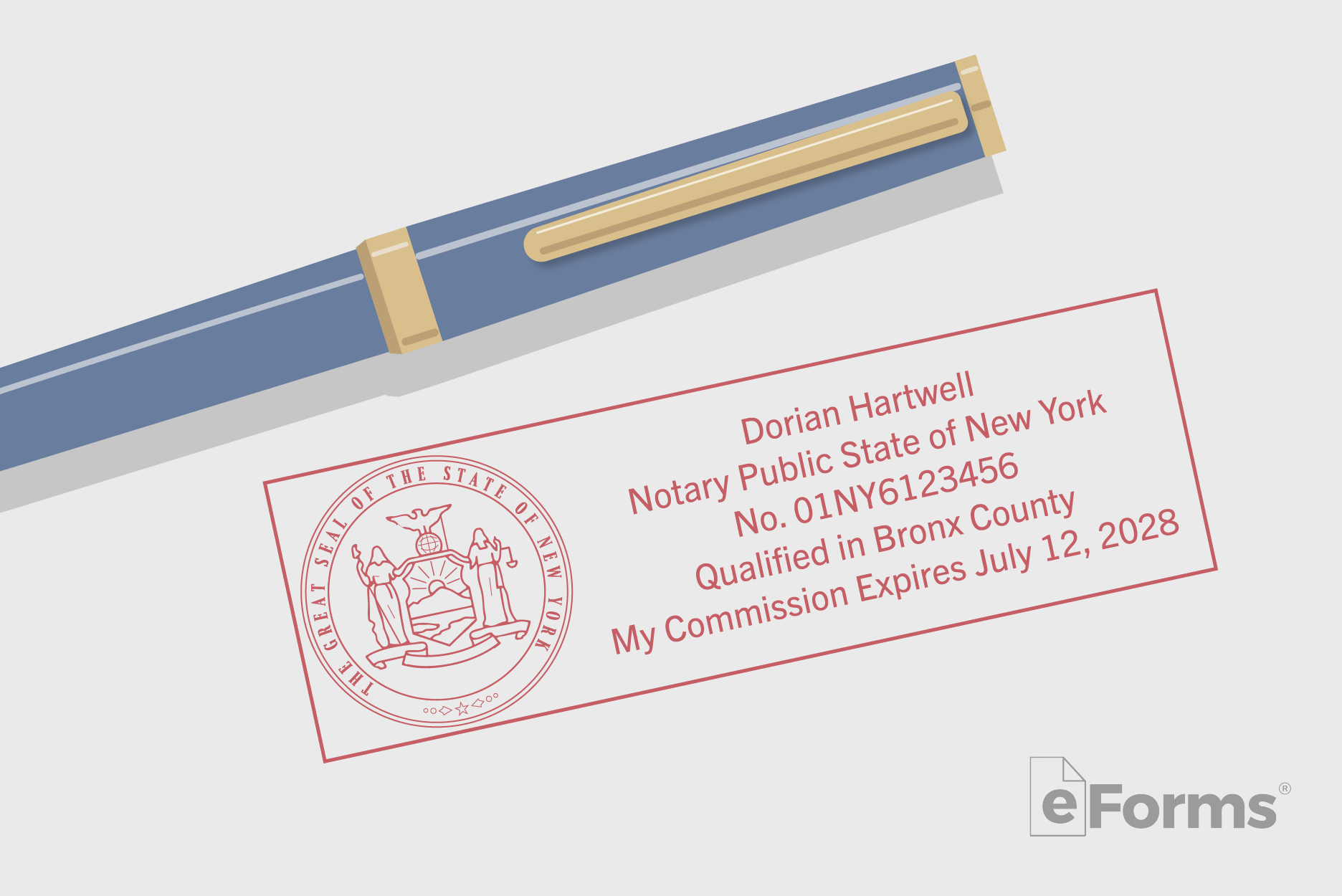 State of New York notary stamp.