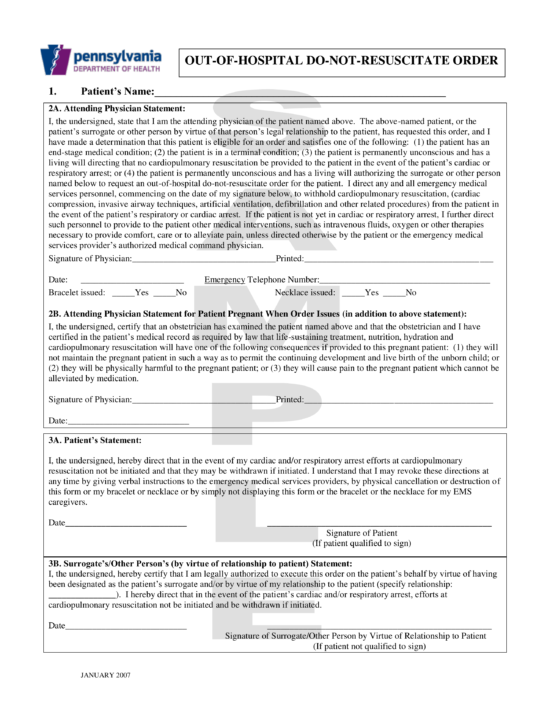 free-pennsylvania-do-not-resuscitate-dnr-order-form-sample-only