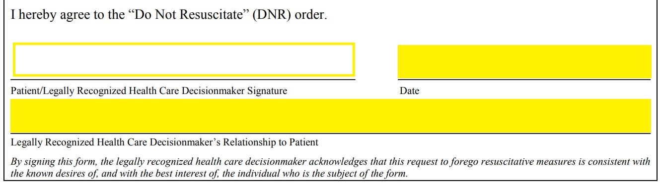Free California Do Not Resuscitate (DNR) Order Form PDF eForms