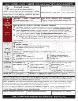 North Carolina Do Not Resuscitate (DNR) Order Form