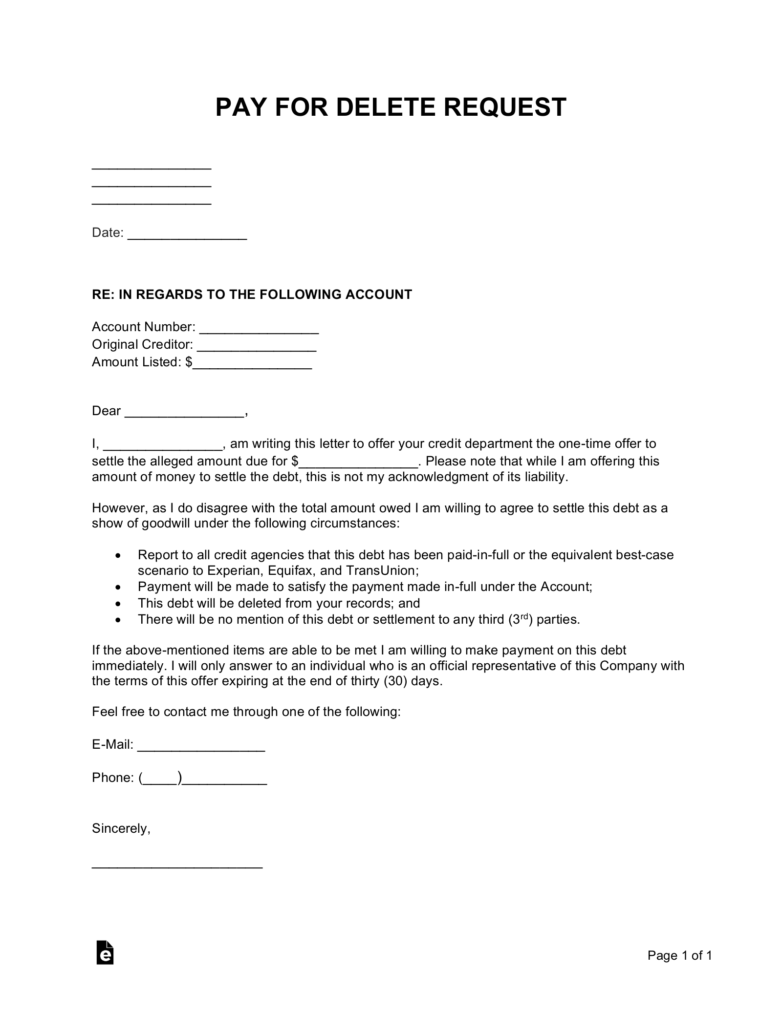 Goodwill Forgiveness Letter Template from eforms.com