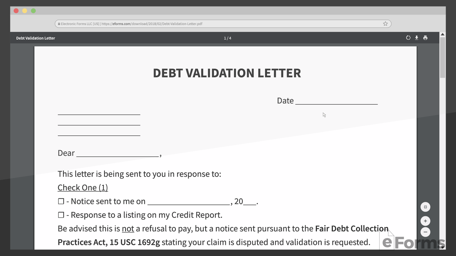 Free Credit Report Dispute Letter Template | Sample - PDF | Word – EForms