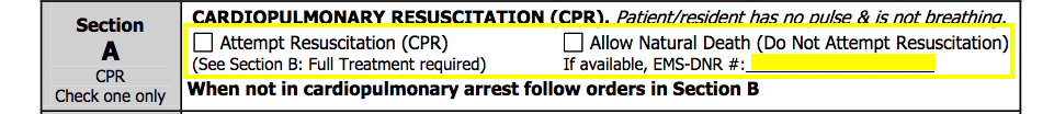 Free Nevada Do Not Resuscitate DNR Order Form PDF EForms Free 