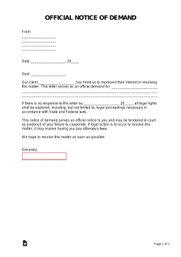 Demand Letter from Attorney – Sample