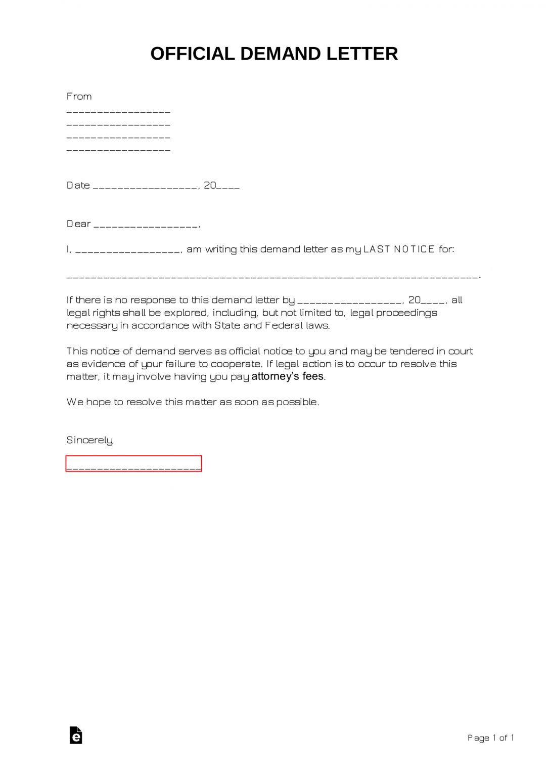 Free Demand Letter Templates ALL TYPES with Samples PDF Word eForms