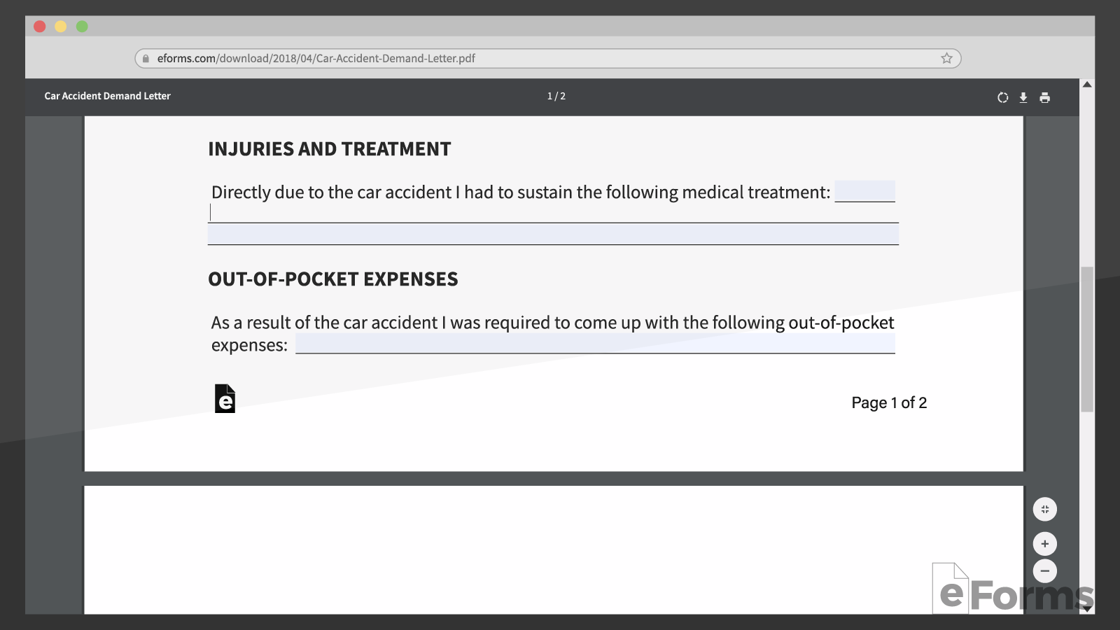 Free Car Accident Demand Letter Template - PDF | Word – eForms