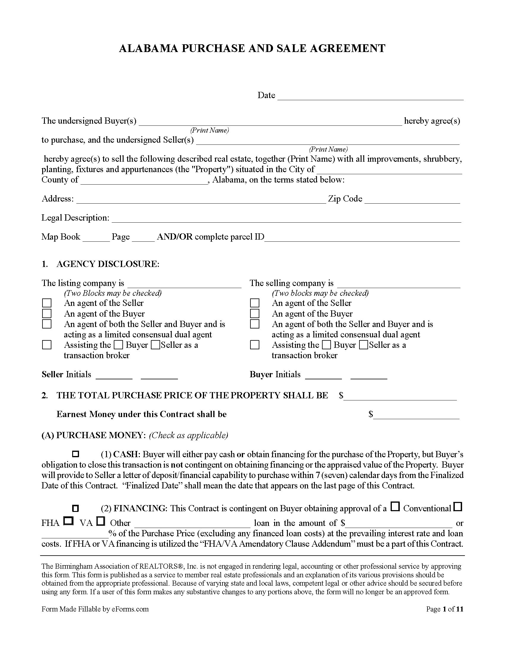 Alabama Real Estate Wholesale Contract At Johanna Reed Blog