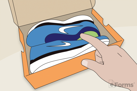 blue nike shoes inside shoebox