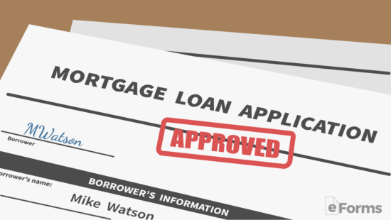 mortgage loan application with stamp of approval