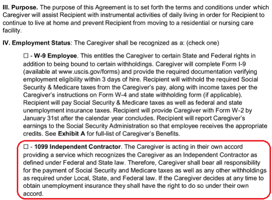 Free Caregiver Contract Agreement Template - PDF | Word – EForms