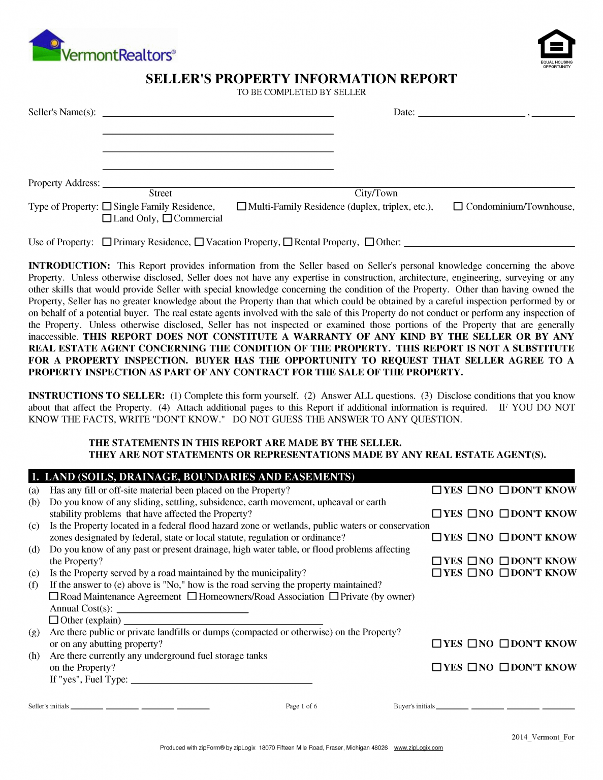 Free Vermont Residential Purchase Agreement Template PDF Word eForms