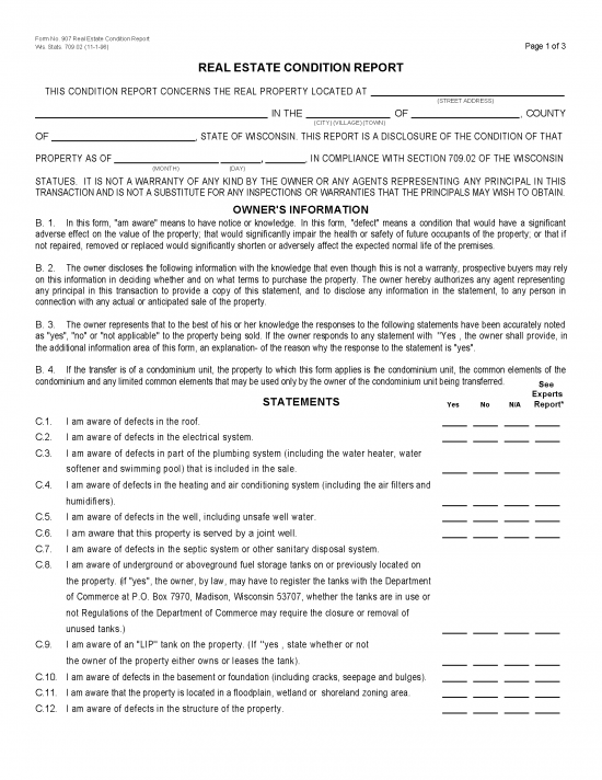 Free Wisconsin Residential Purchase Agreement Template PDF Word eForms