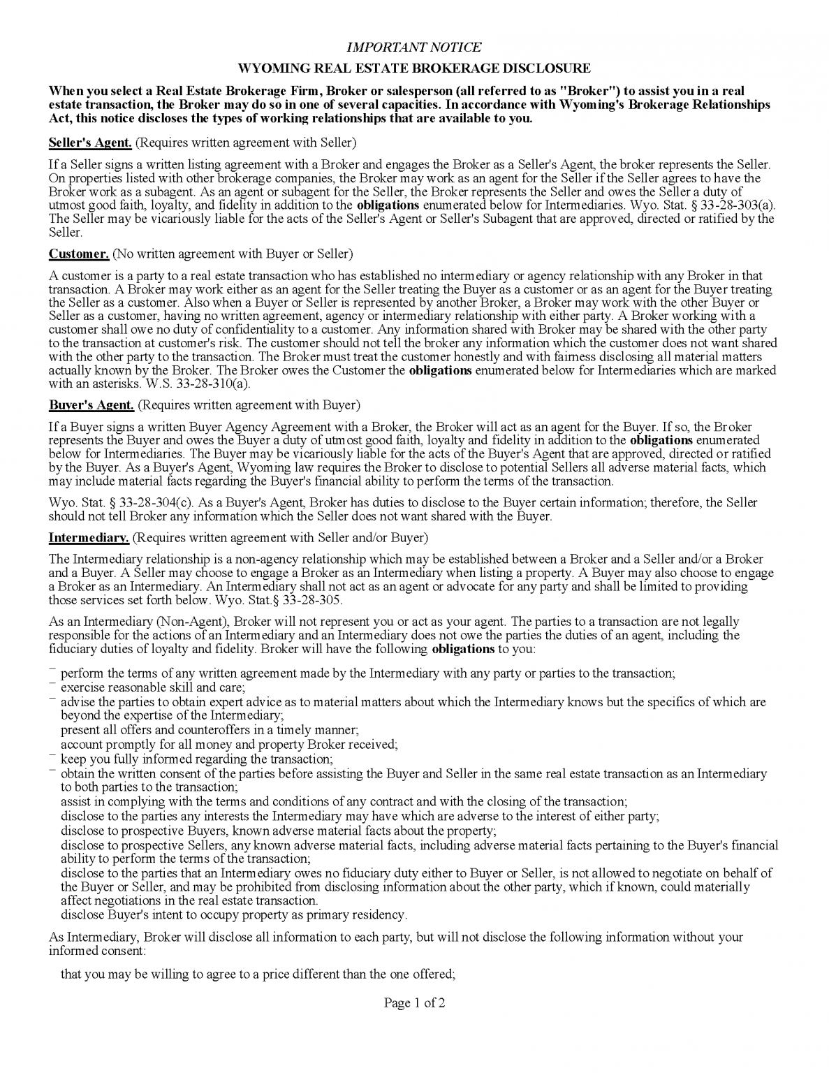 Free Wyoming Residential Purchase Agreement Template PDF Word eForms