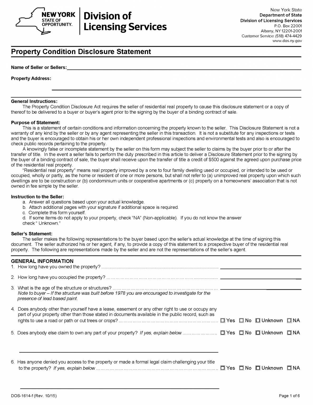 Free New York Residential Purchase Agreement Template PDF Word eForms