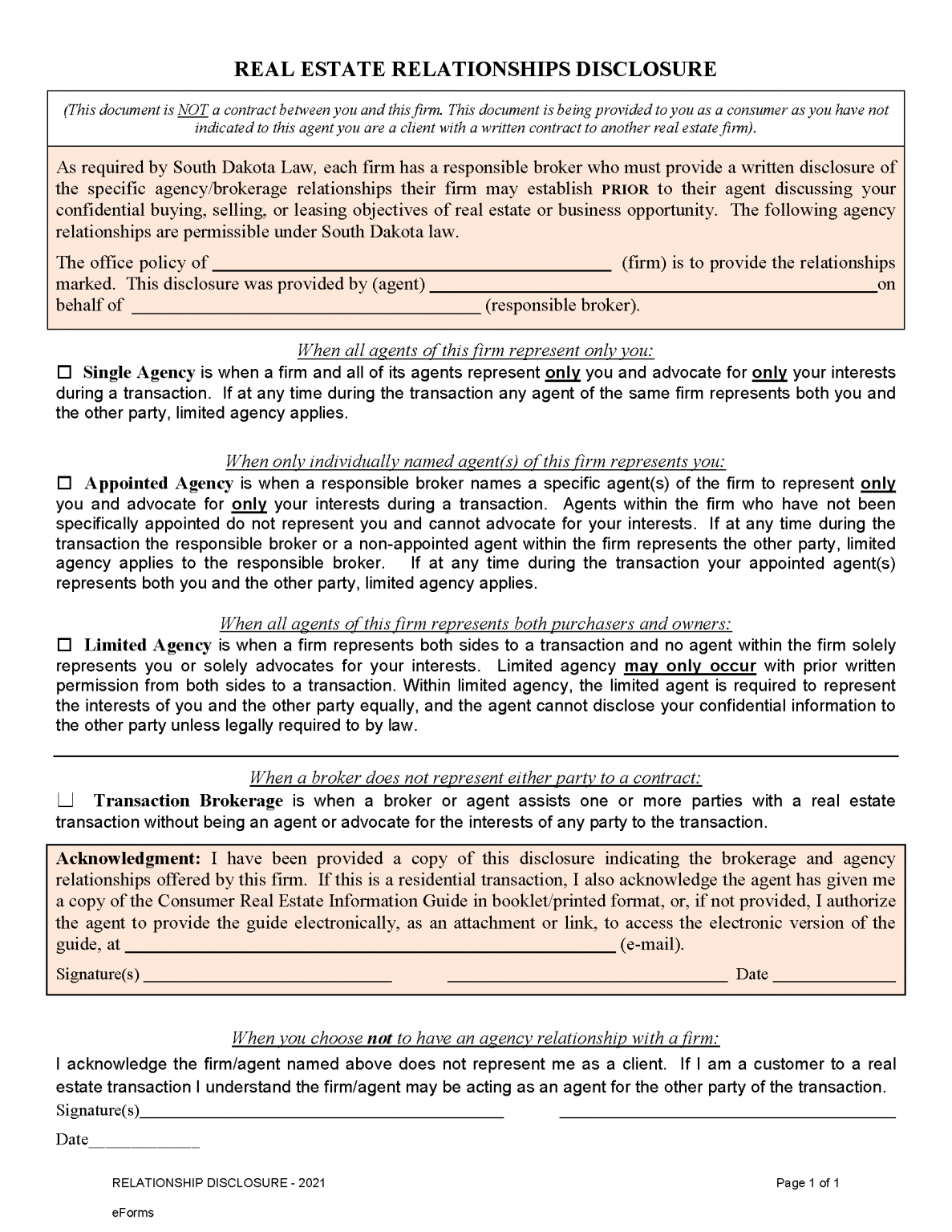 Free South Dakota Residential Purchase Agreement Template PDF Word eForms