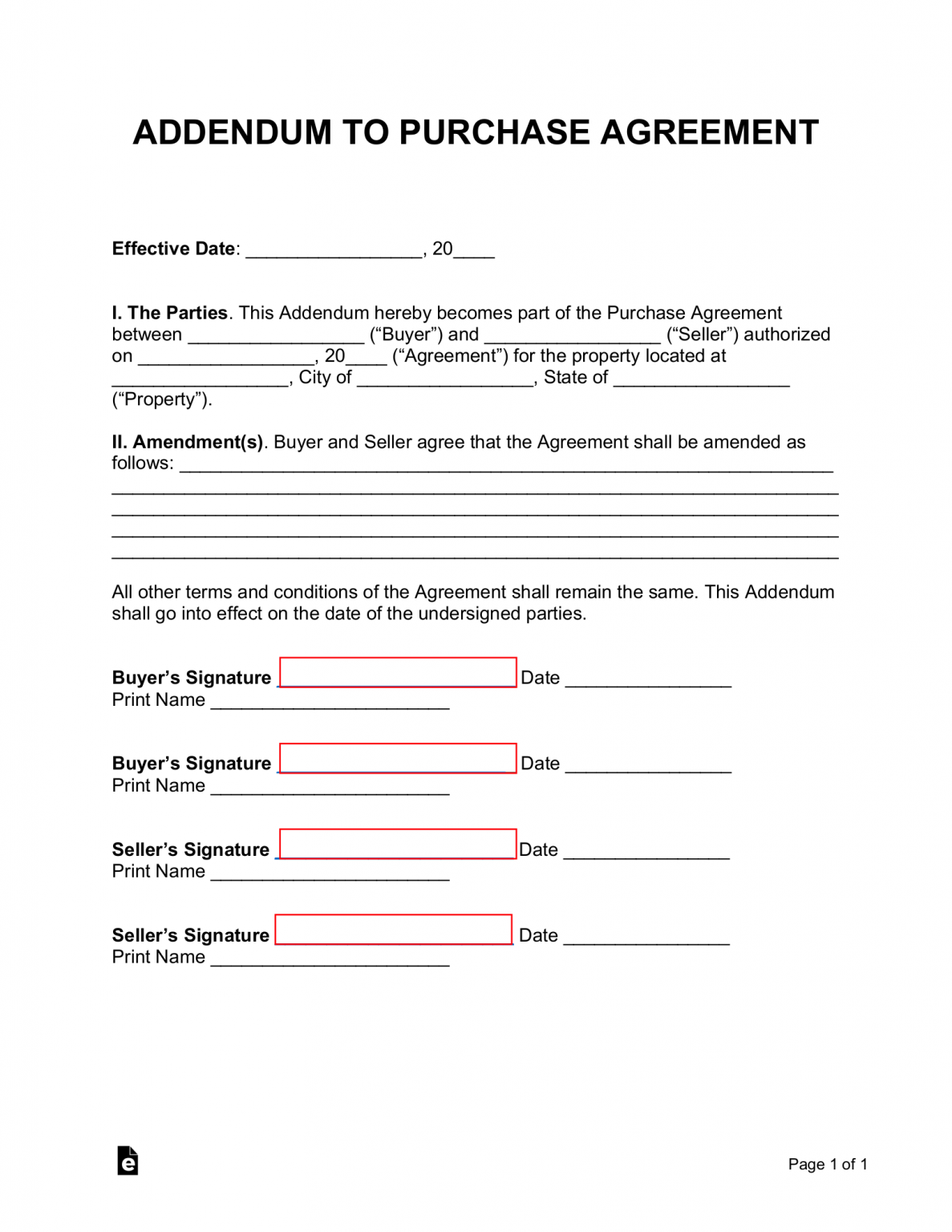 Free Inspection Contingency Addendum to Purchase Agreement - PDF | Word ...