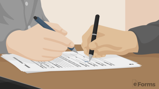 buyer and seller signing addendum to purchase agreement