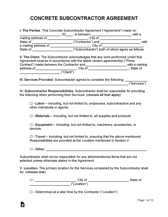 free-concrete-subcontractor-agreement-pdf-word-eforms