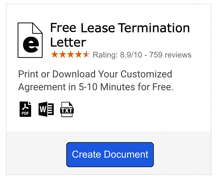 13 rental termination letter templates free sample example lease termination letter template