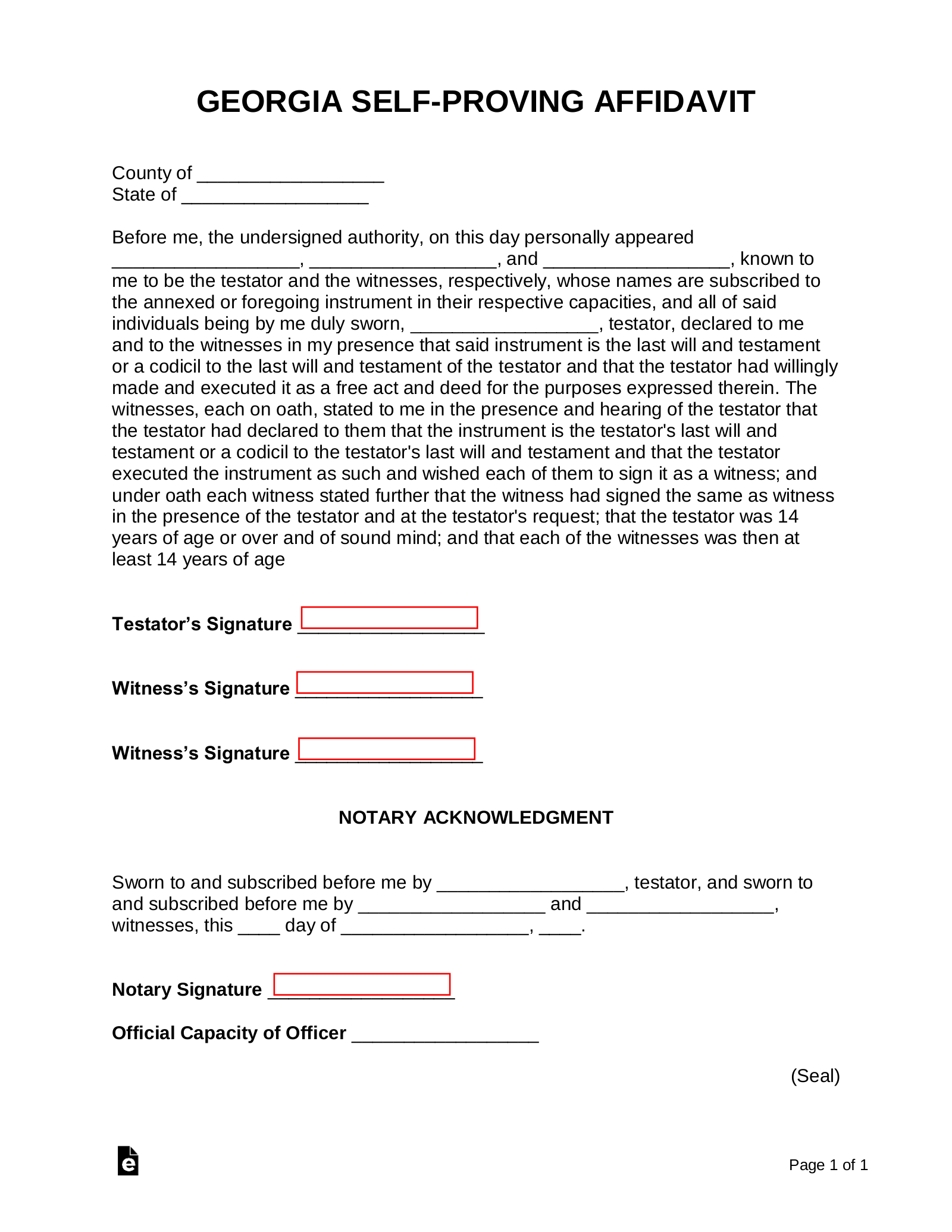 Notary Template HQ Printable Documents