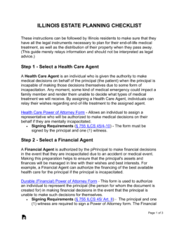 Illinois Estate Planning Checklist