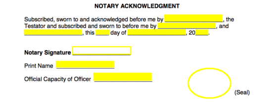 does a will have to be notarized in virginia