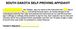 Free South Dakota Self-Proving Affidavit Form - PDF | Word – eForms