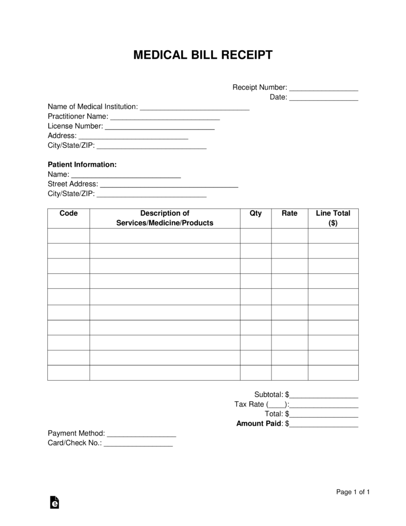 free-medical-bill-receipt-template-pdf-word-eforms
