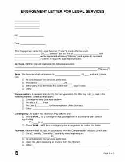 Attorney-Client Engagement Letter Template