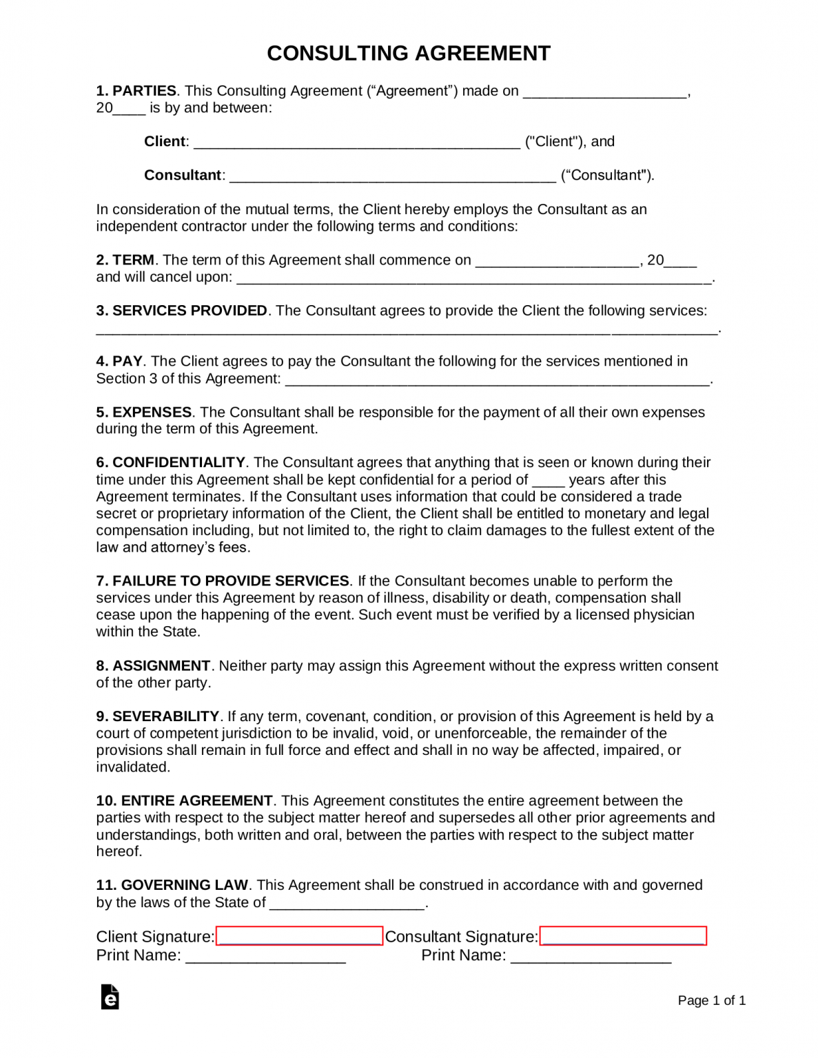 Client Service Agreement Template