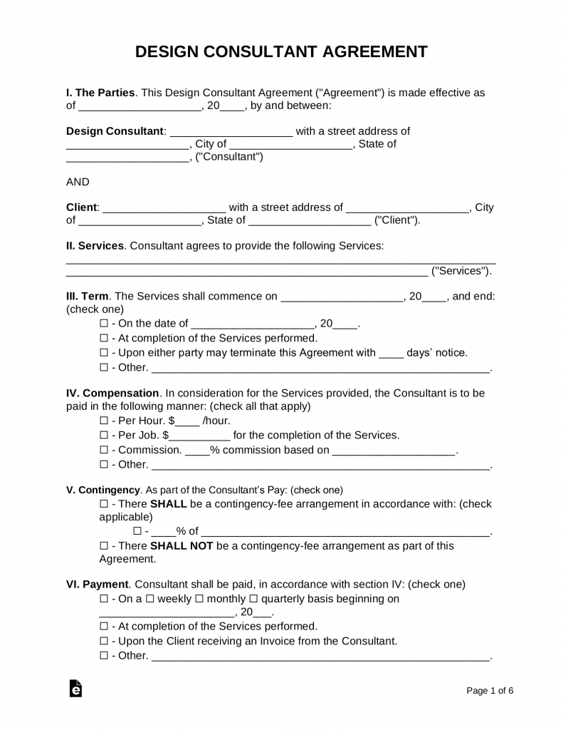Design Consultant Agreement